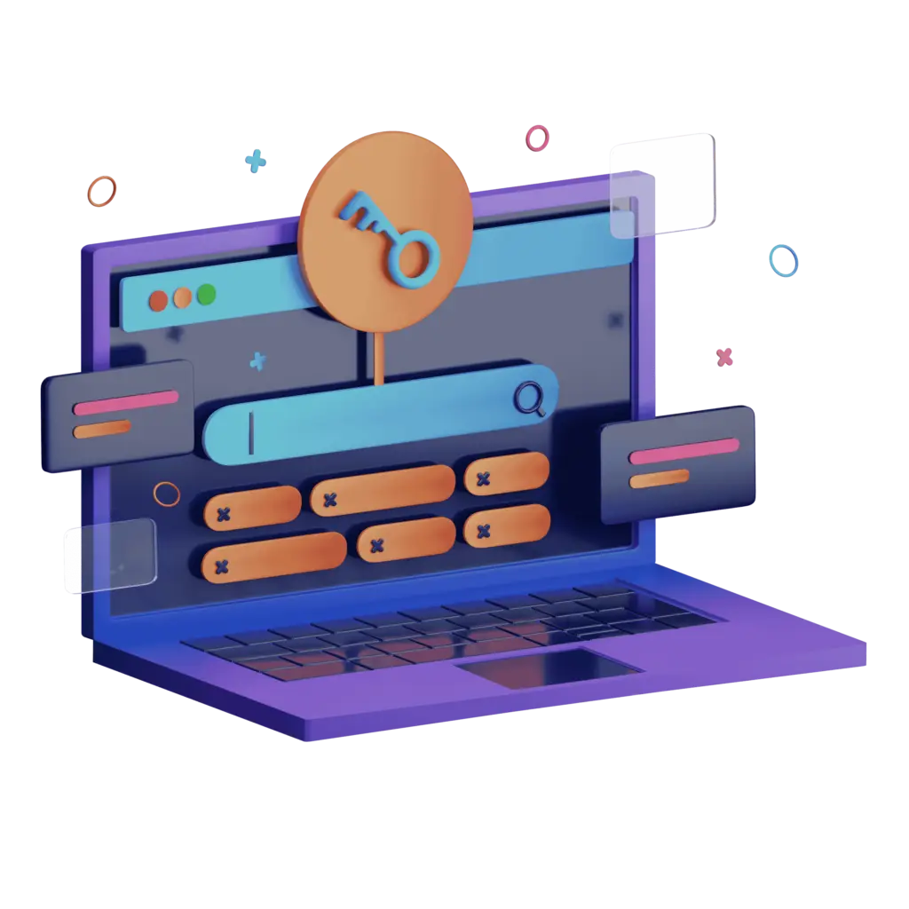 market and keyword analysis illustration